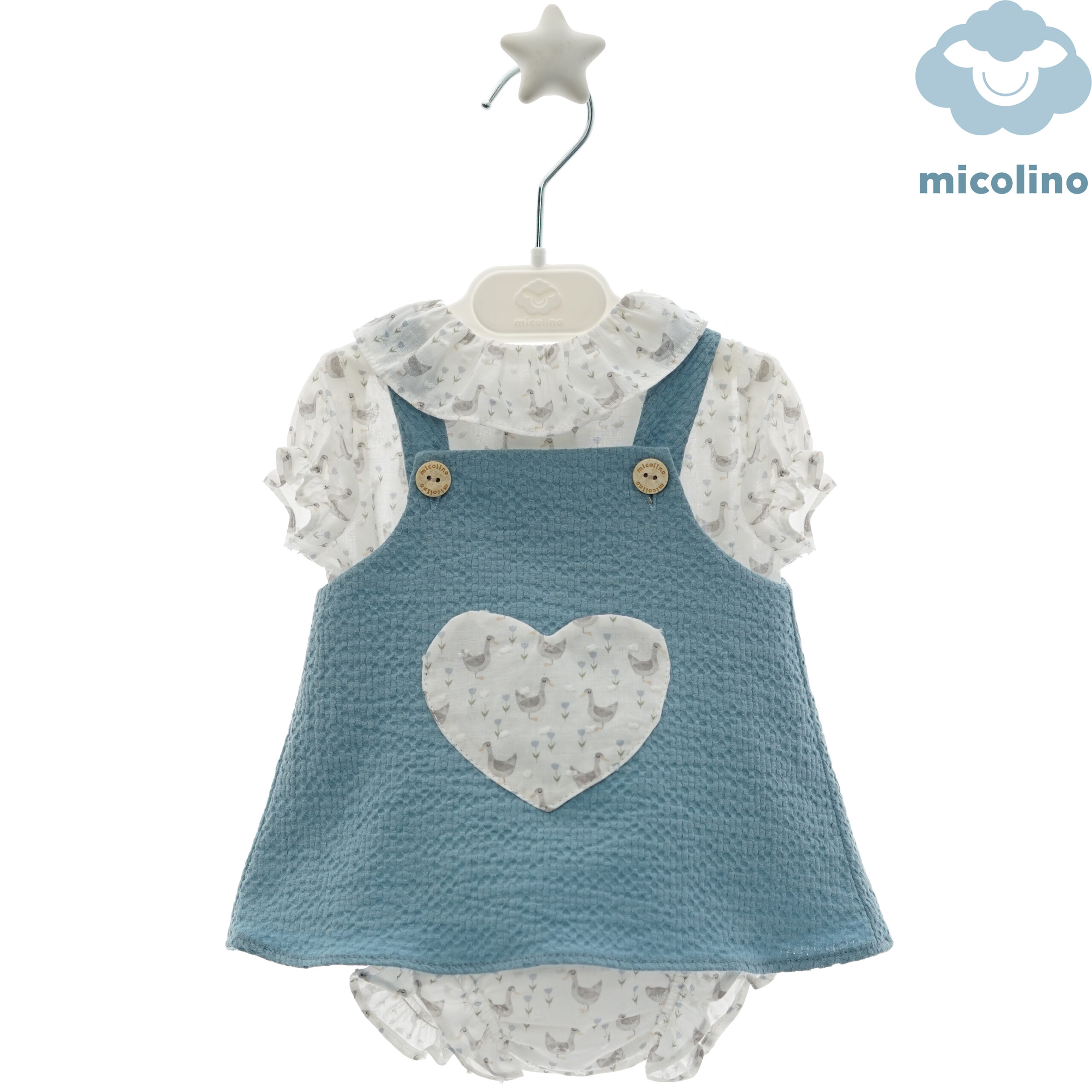 CONJUNTO MICOLINO PICHI PIEZAS "Familia PAULETTE" AGUAMARINA
