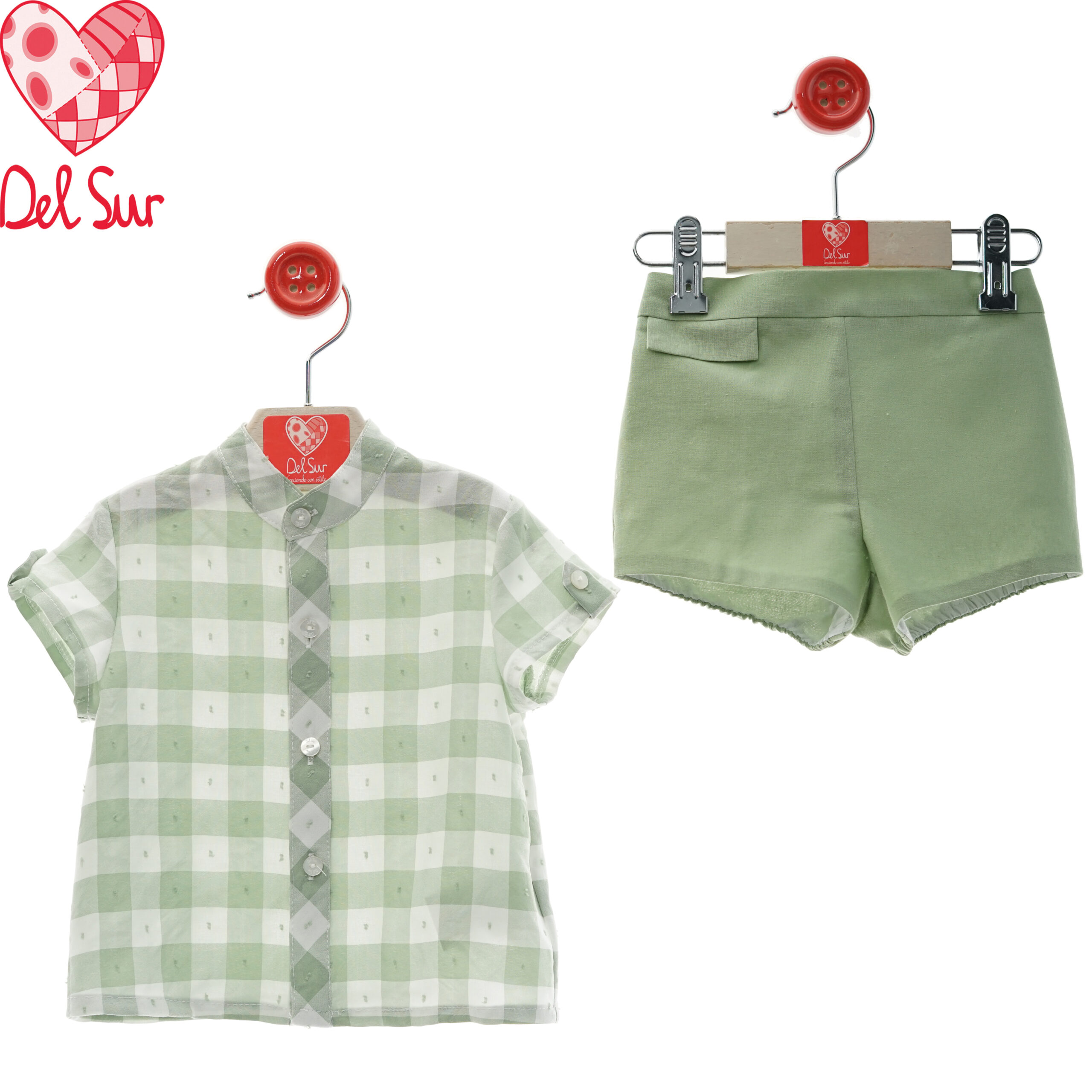CONJUNTO BEBE ART.0277 "Familia JAMAICA" VERDE EMPOLVADO