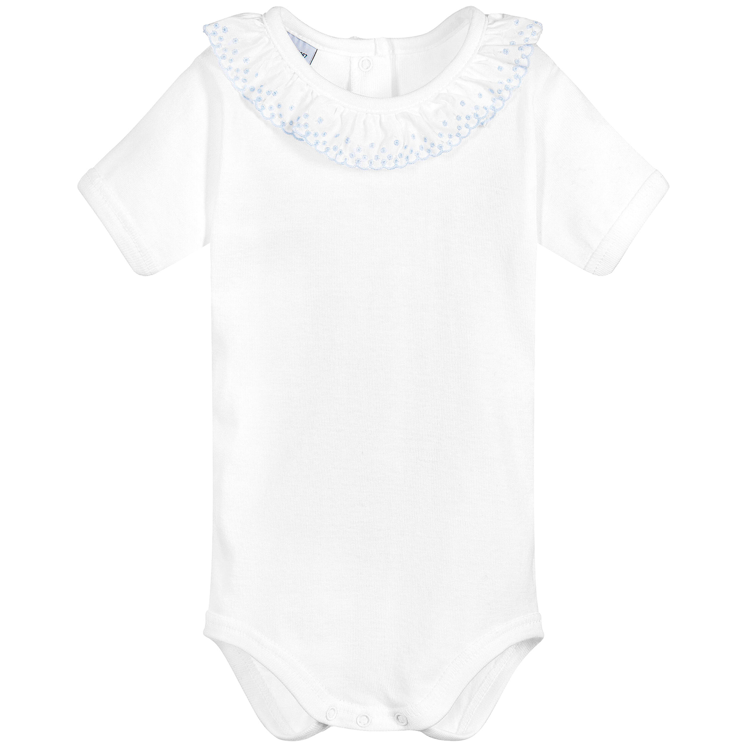 BODY CUELLO BATISTA BLANCO / CELESTE
