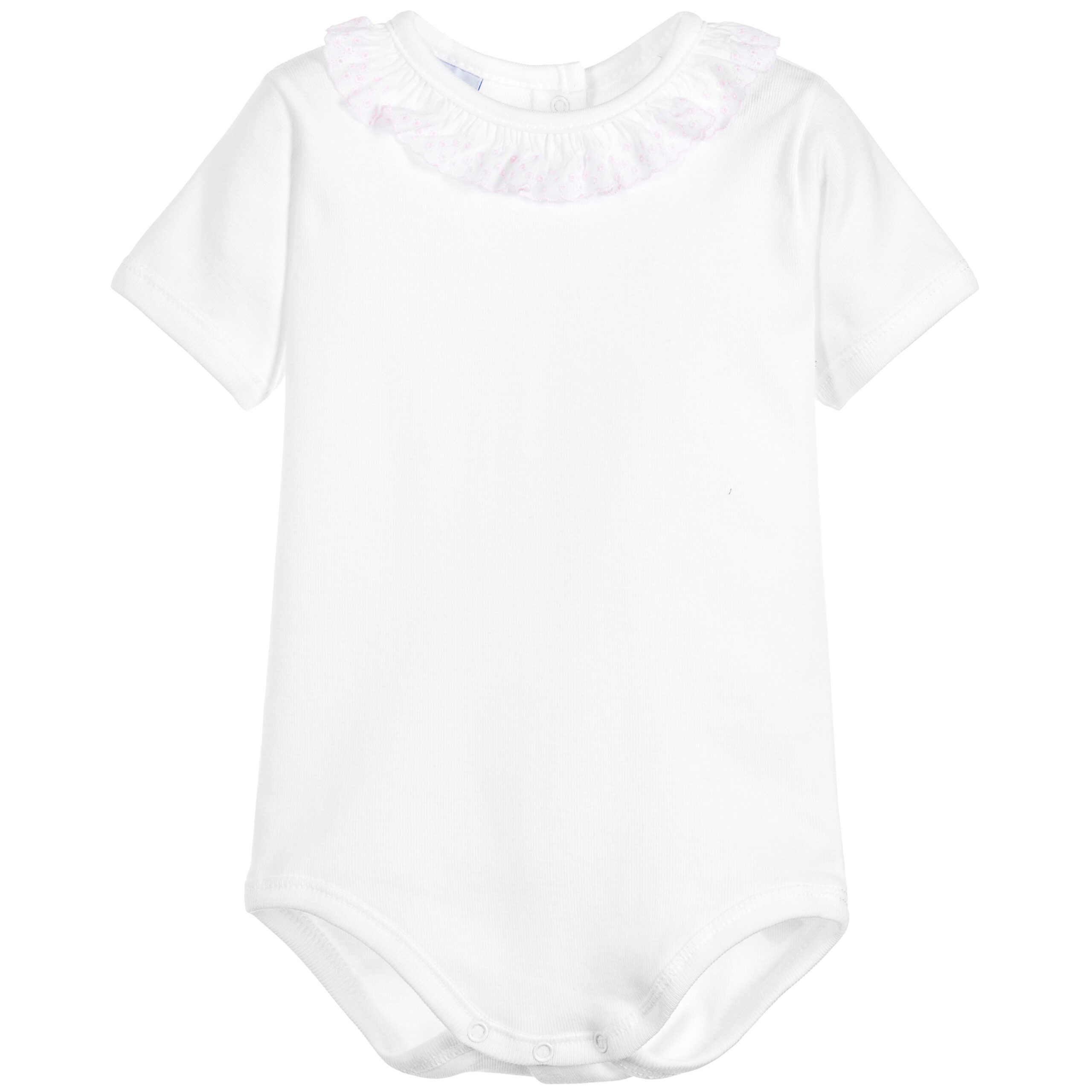 BODY CUELLO BATISTA BLANCO / ROSADO