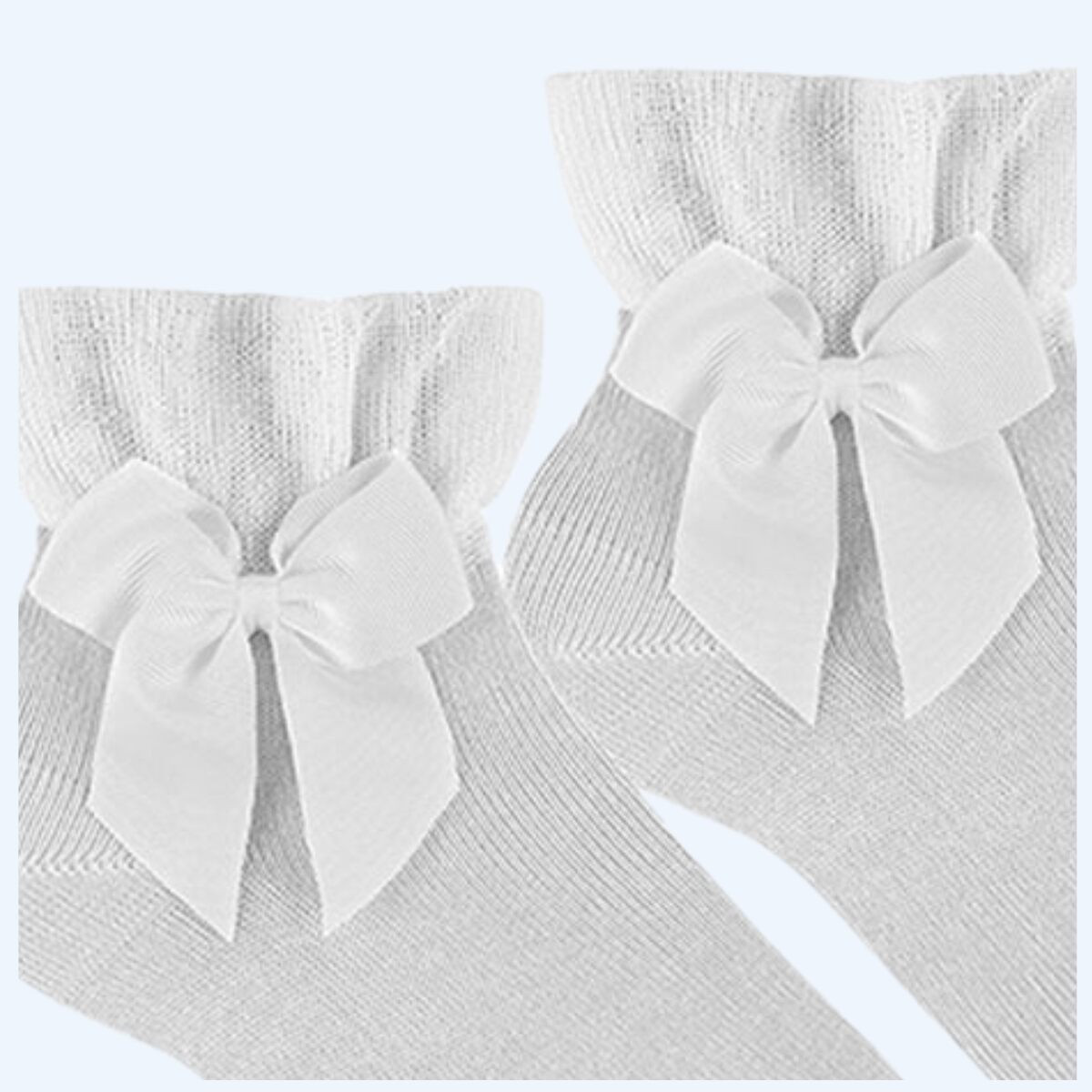 CALCETINES CEREMONIA TOBILLEROS CON LAZO GROSGRAIN 200 BLANCO