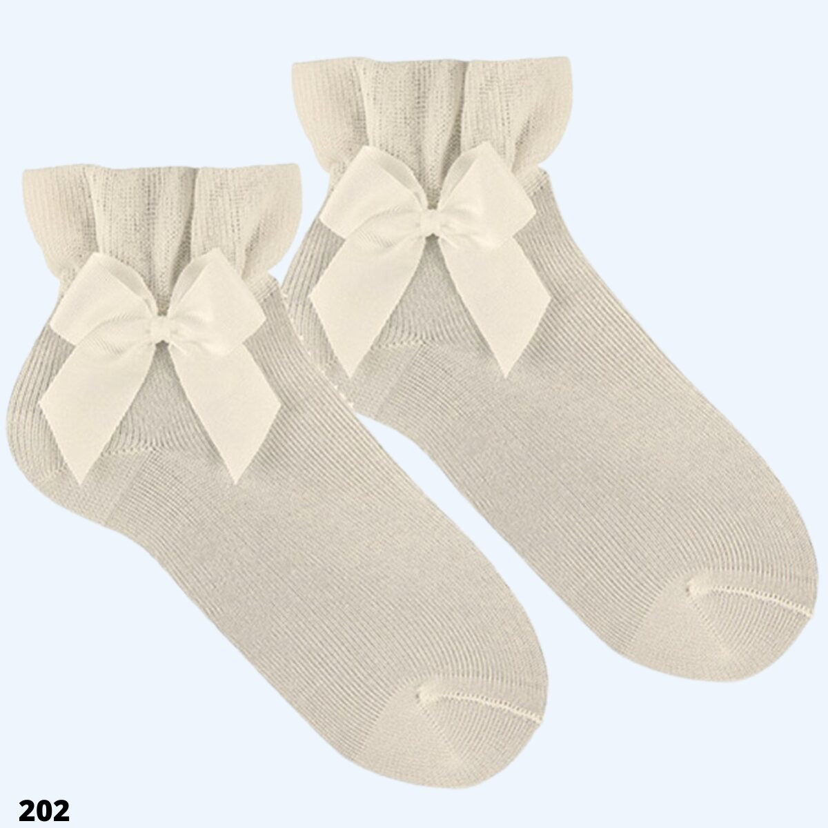 CALCETINES CEREMONIA TOBILLEROS CON LAZO GROSGRAIN 202 NATA