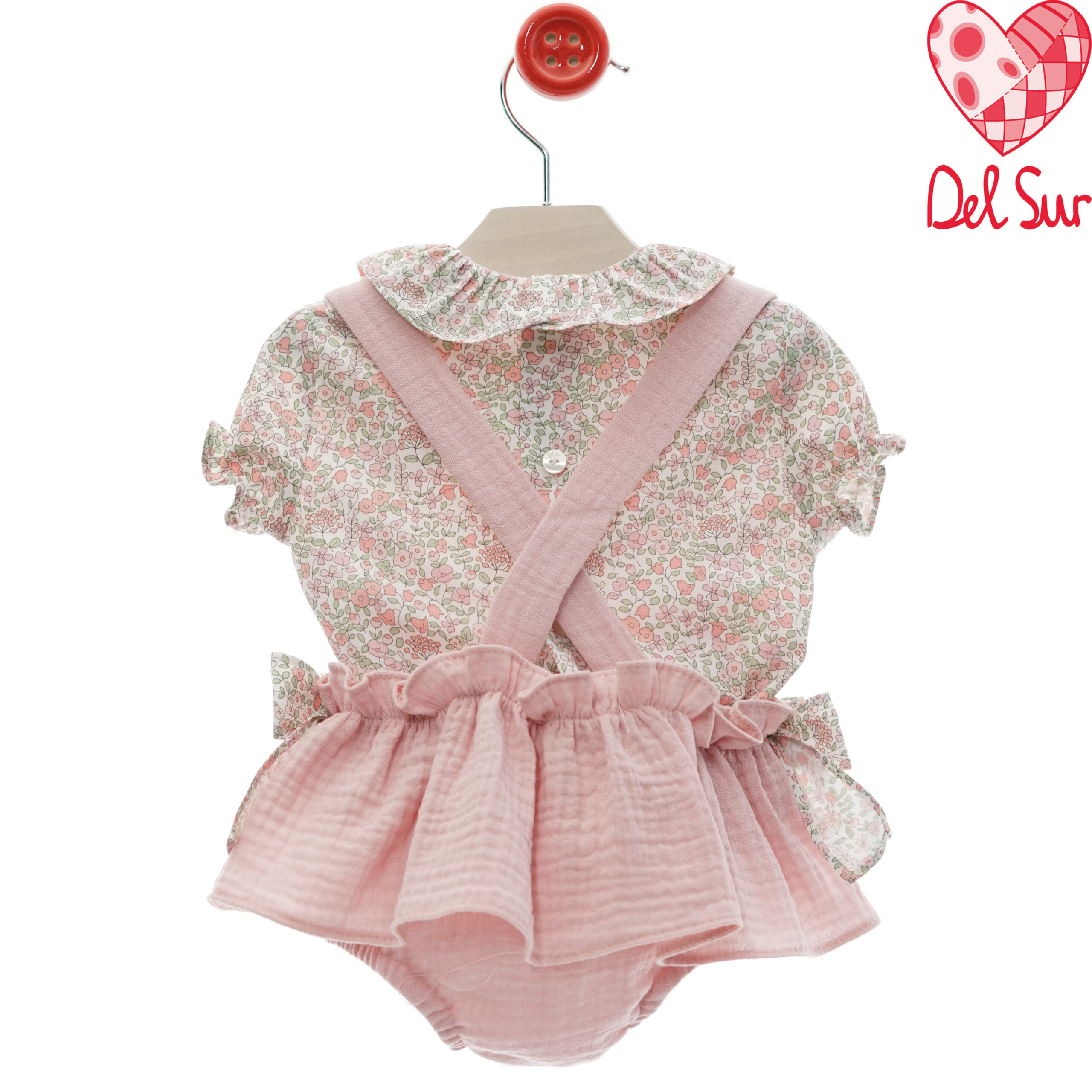 CONJUNTO BEBE RANITA ART.1833 "Familia MALTA" ROSA EMPOLVADO