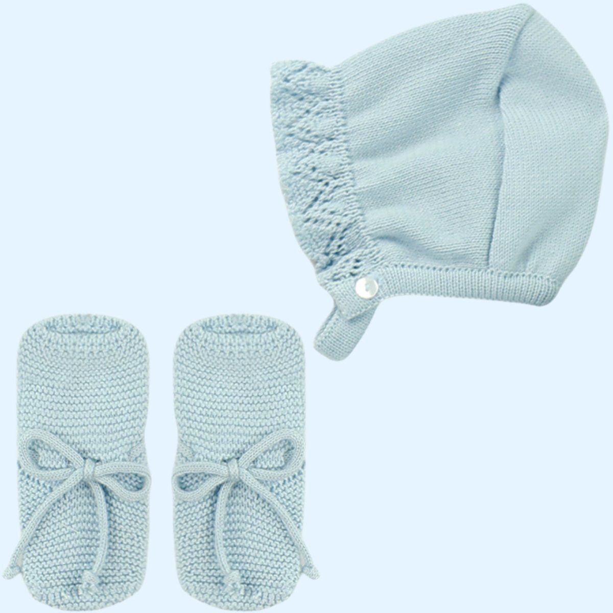 CONJUNTO PUNTO CON CUBREPAÑAL, CAPOTA Y PATUCOS HEBE rosa