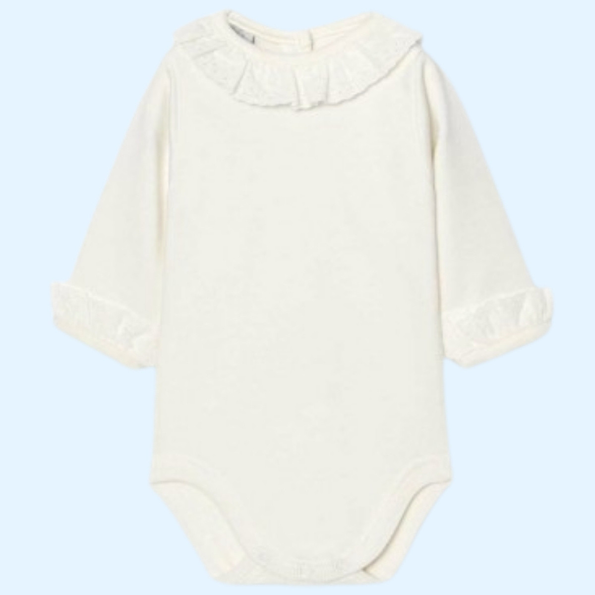 BODY MANGA LARGA CUELLO BATISTA BEIGE