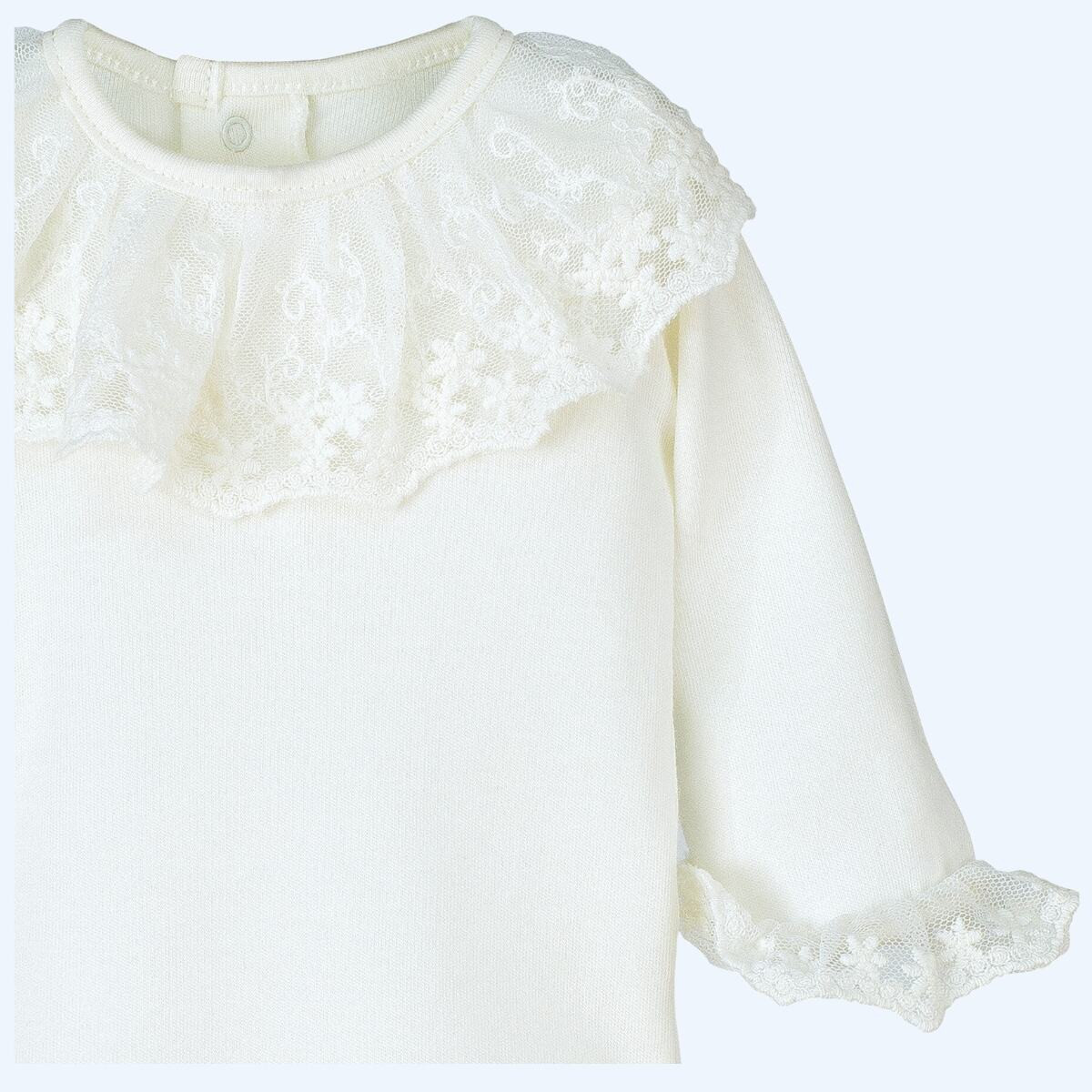 BODY MANGA LARGA CUELLO PUNTILLA CRUDO