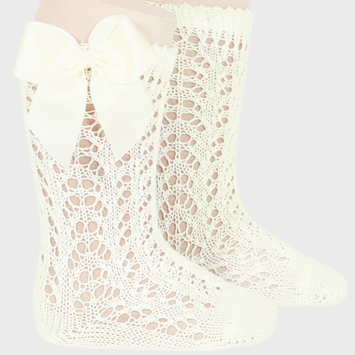 CALCETINES ALTOS CALADOS CON LAZO 303 CAVA