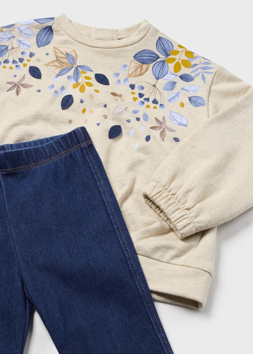 CONJUNTO LEGGINGS Y BUZO DENIM OSCURO