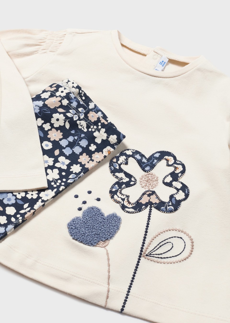 CONJUNTO 3 PIEZAS FLOR AZUL