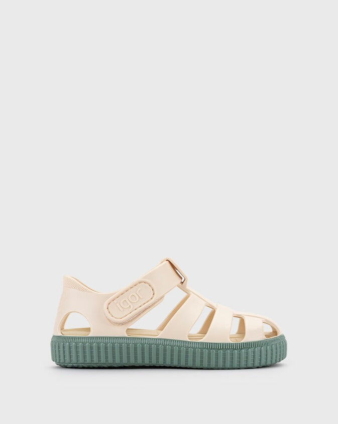 SANDALIAS NICO MARFIL NUEVO VERDE