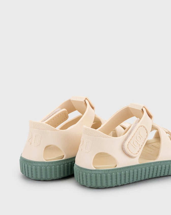 SANDALIAS NICO MARFIL NUEVO VERDE