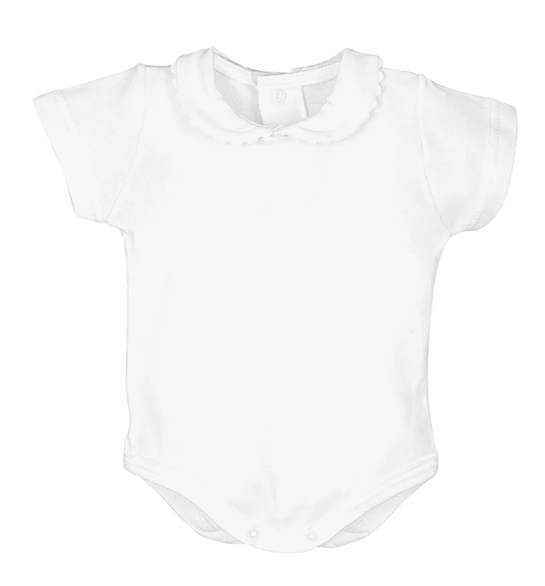 BODY CUELLO PICONELA MANGA CORTA BLANCO / GRIS