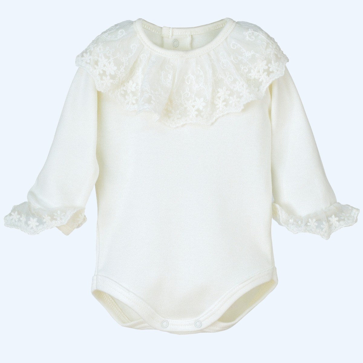 BODY MANGA LARGA CUELLO PUNTILLA CRUDO