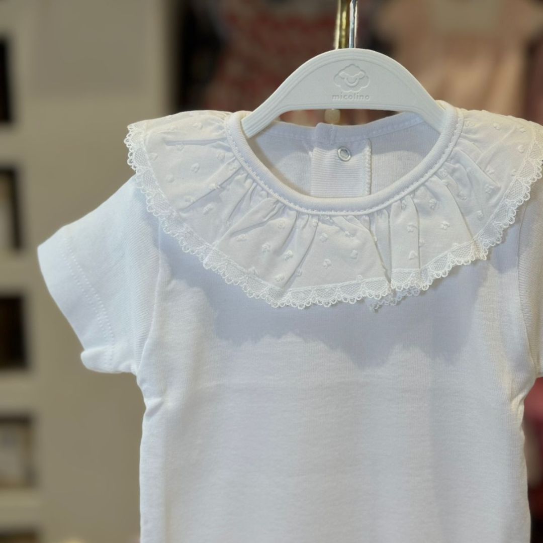 BODY CUELLO MANGA CORTA PLUMETILLA BLANCO
