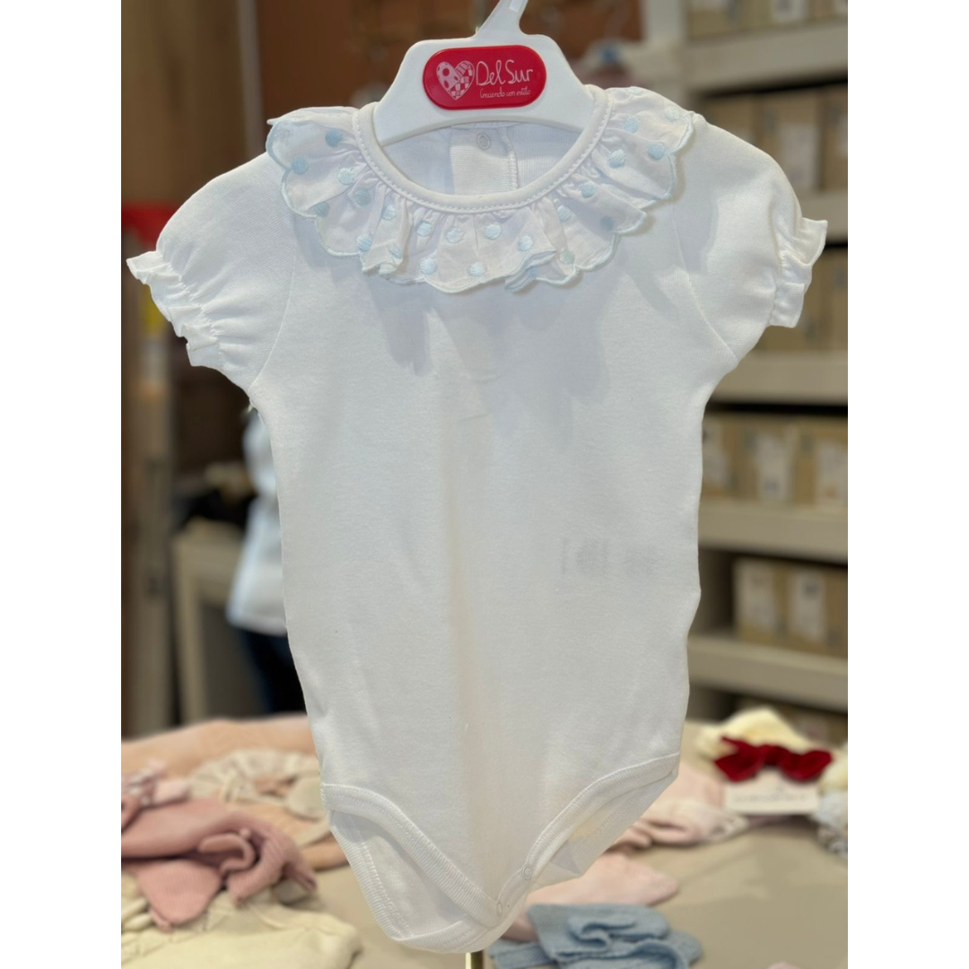 BODY PUNBIG MANGA CORTA BLANCO / CELESTE