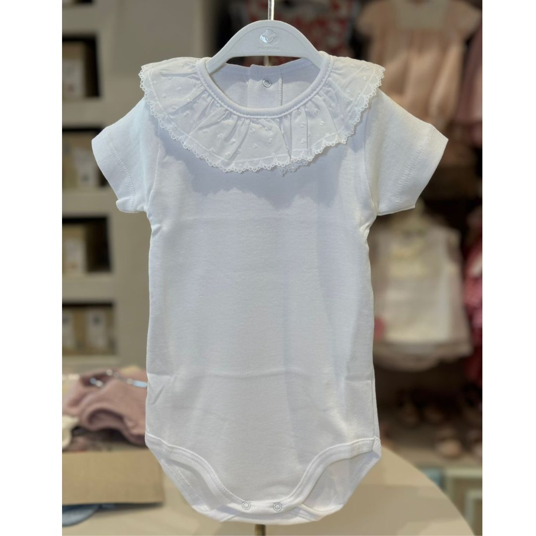 BODY CUELLO MANGA CORTA PLUMETILLA BLANCO