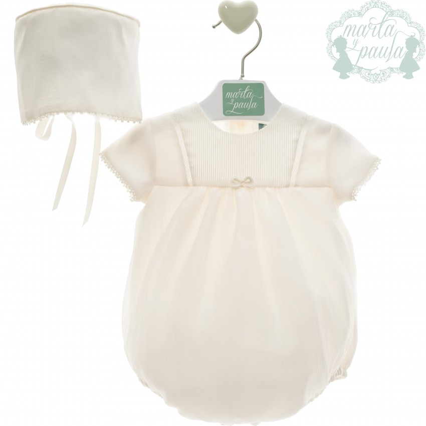 BOMBACHO BEBE  "Familia LIBRA" BEIGE CON CAPOTA