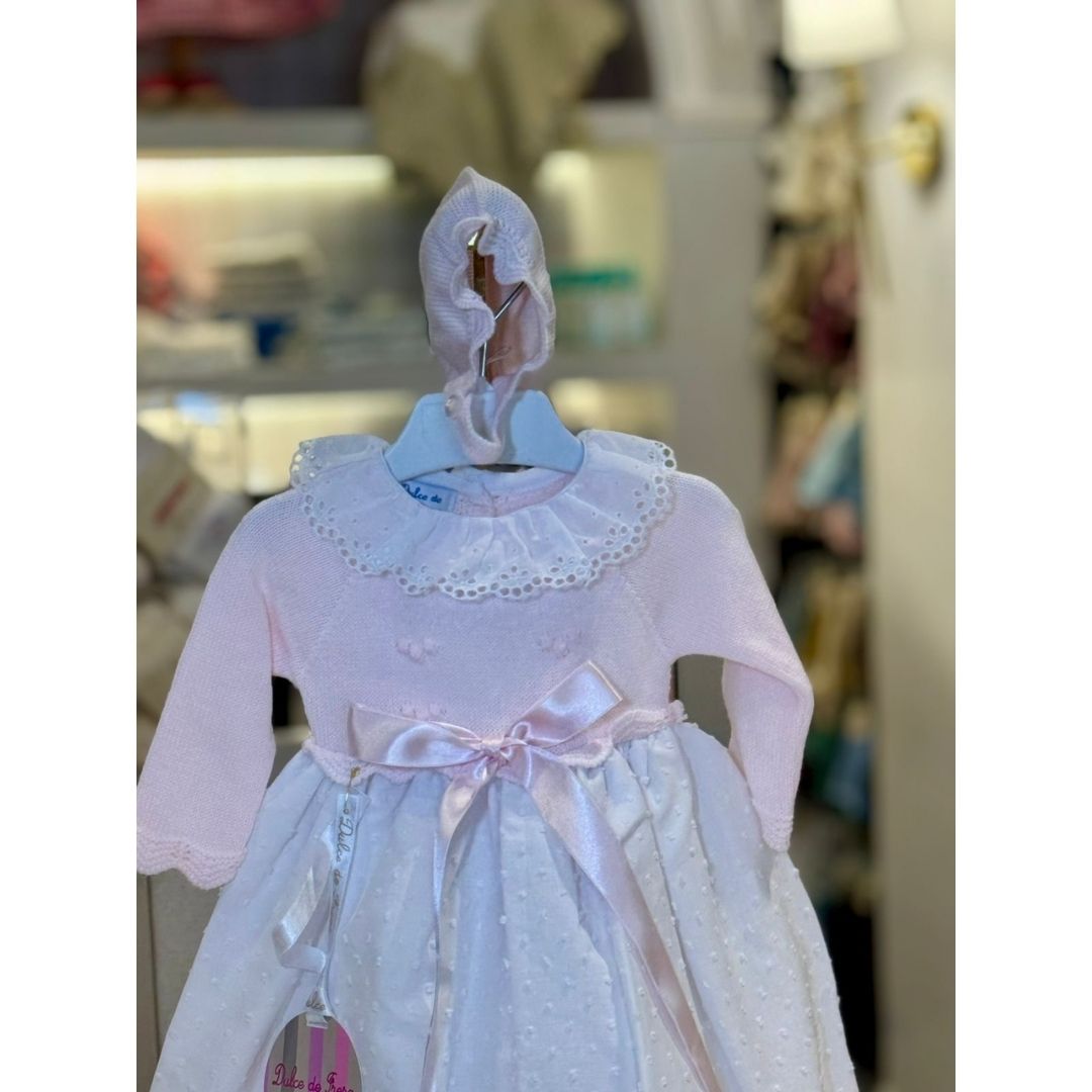 FALDÓN EN PUNTO Y PLUMETI ARAMIS ROSA