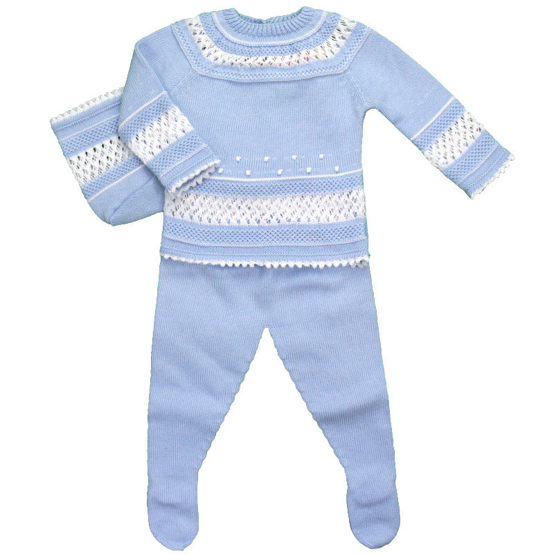 Conjunto Algodón Garbanzos Cora Celeste