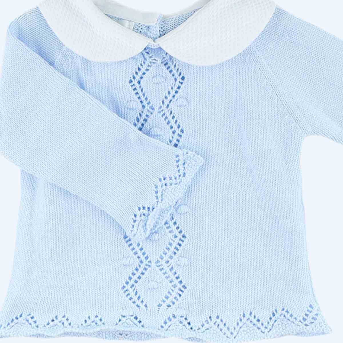 CONJUNTO PUNTO HEBE CON CAPOTA CELESTE