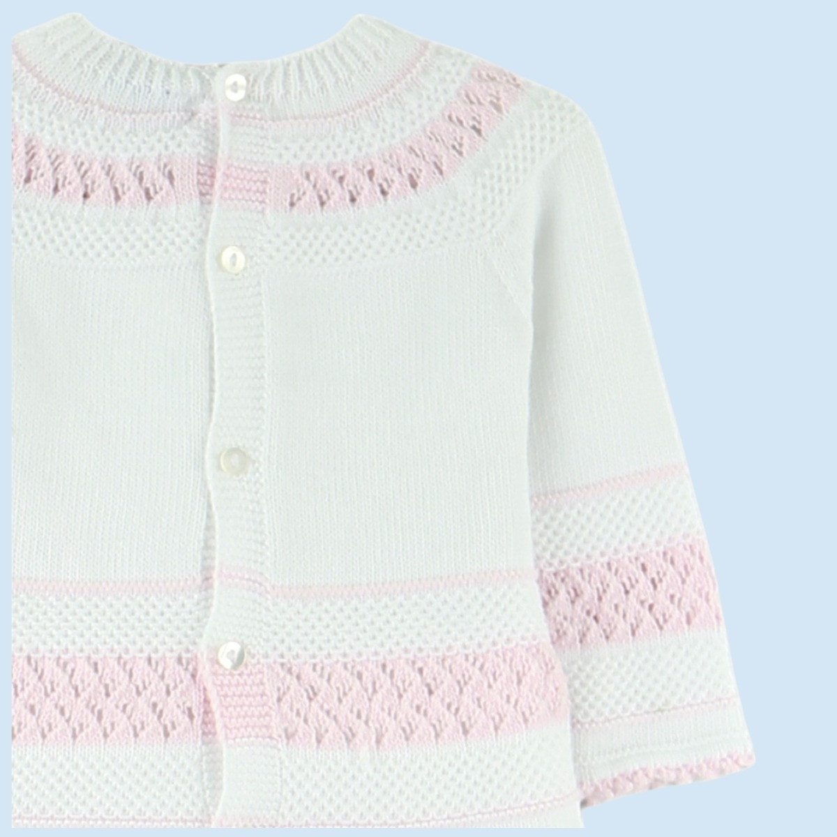 Conjunto Algodón Garbanzos Cora Celeste