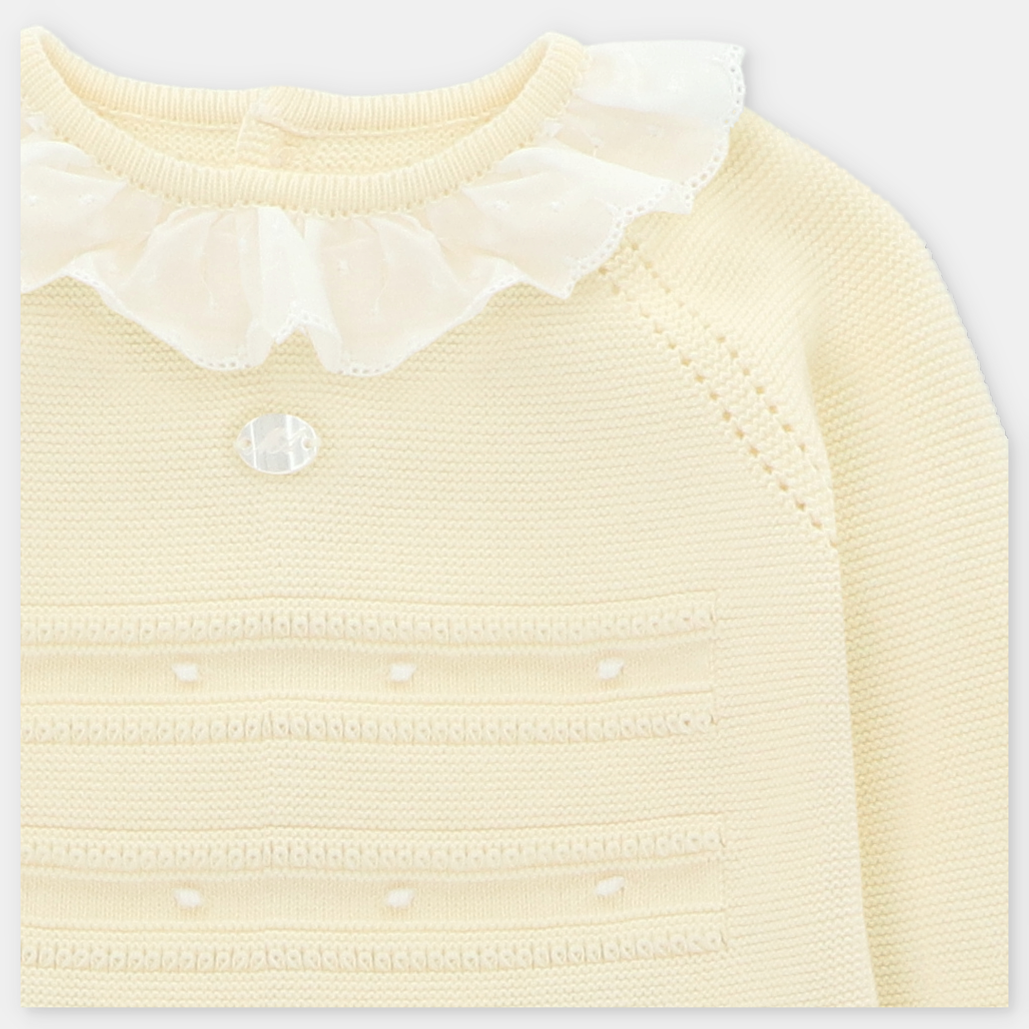 CONJUNTO CON CAPOTA PUNTO NIÑA WINNIPEG AMARILLO