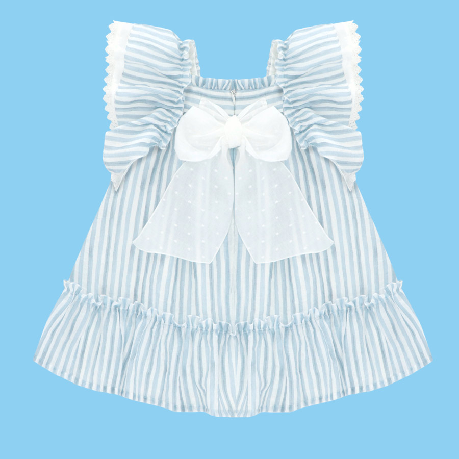VESTIDO TELA VOILE RAYA NIÑA SURREY AZUL