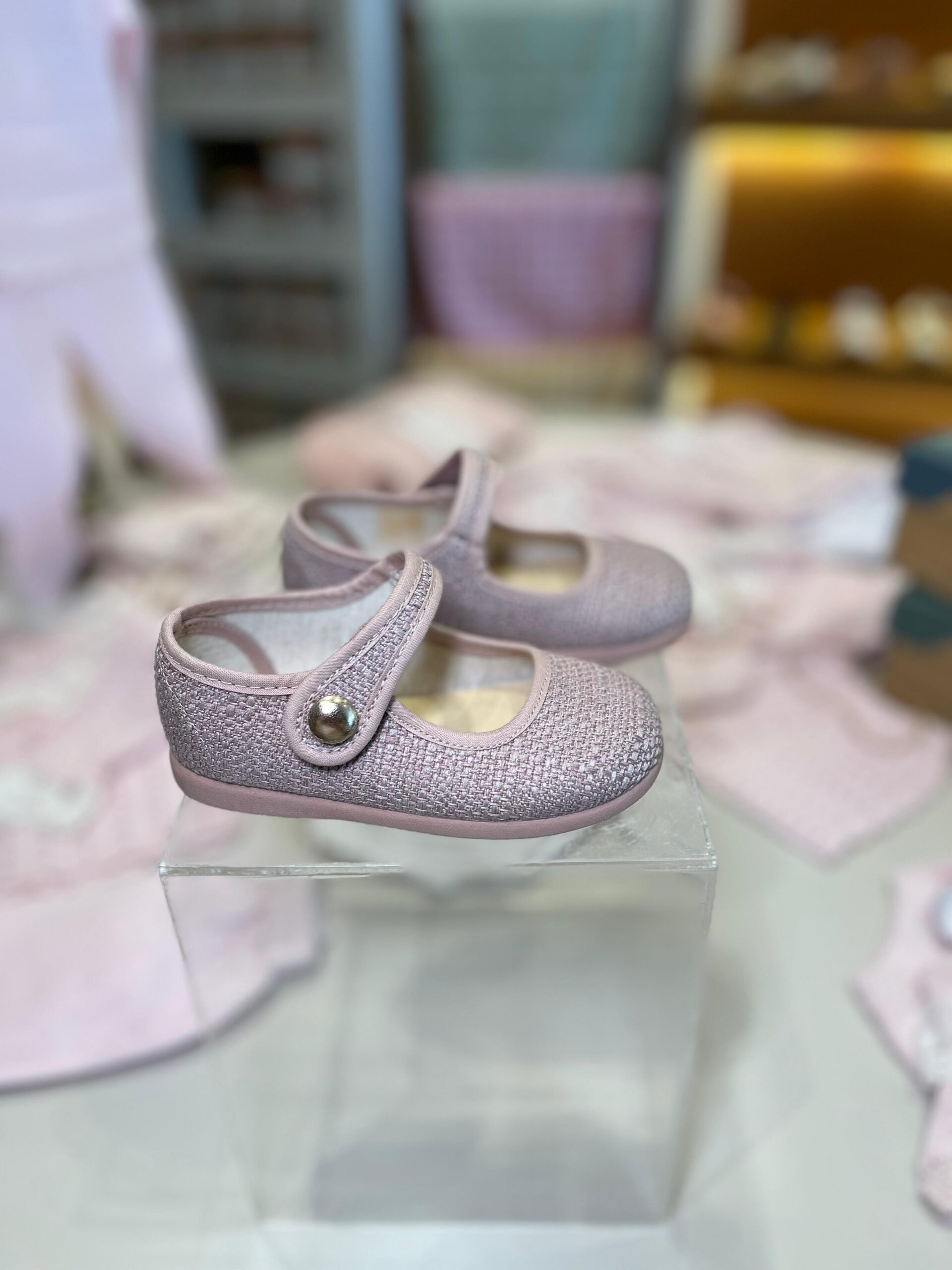 MERCEDITAS BOTON METAL ROSA