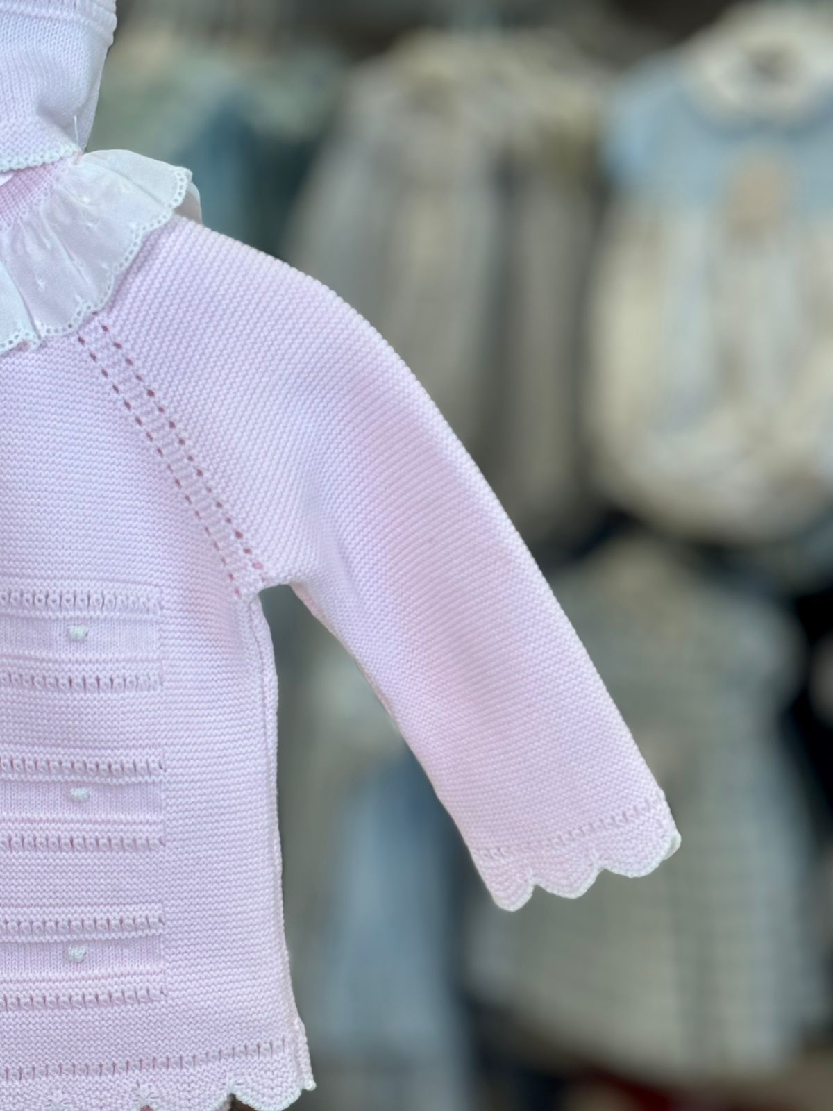 CONJUNTO CON CAPOTA PUNTO NIÑA EDMONTON ROSADO