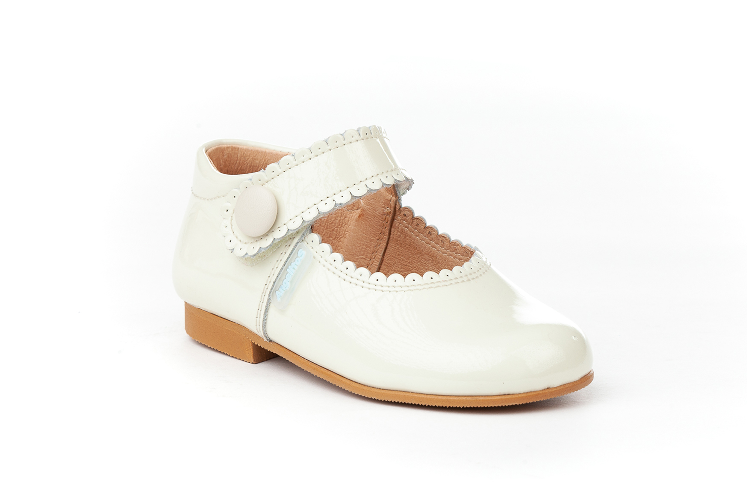 MERCEDITAS  CHAROL CON VELCRO BEIGE