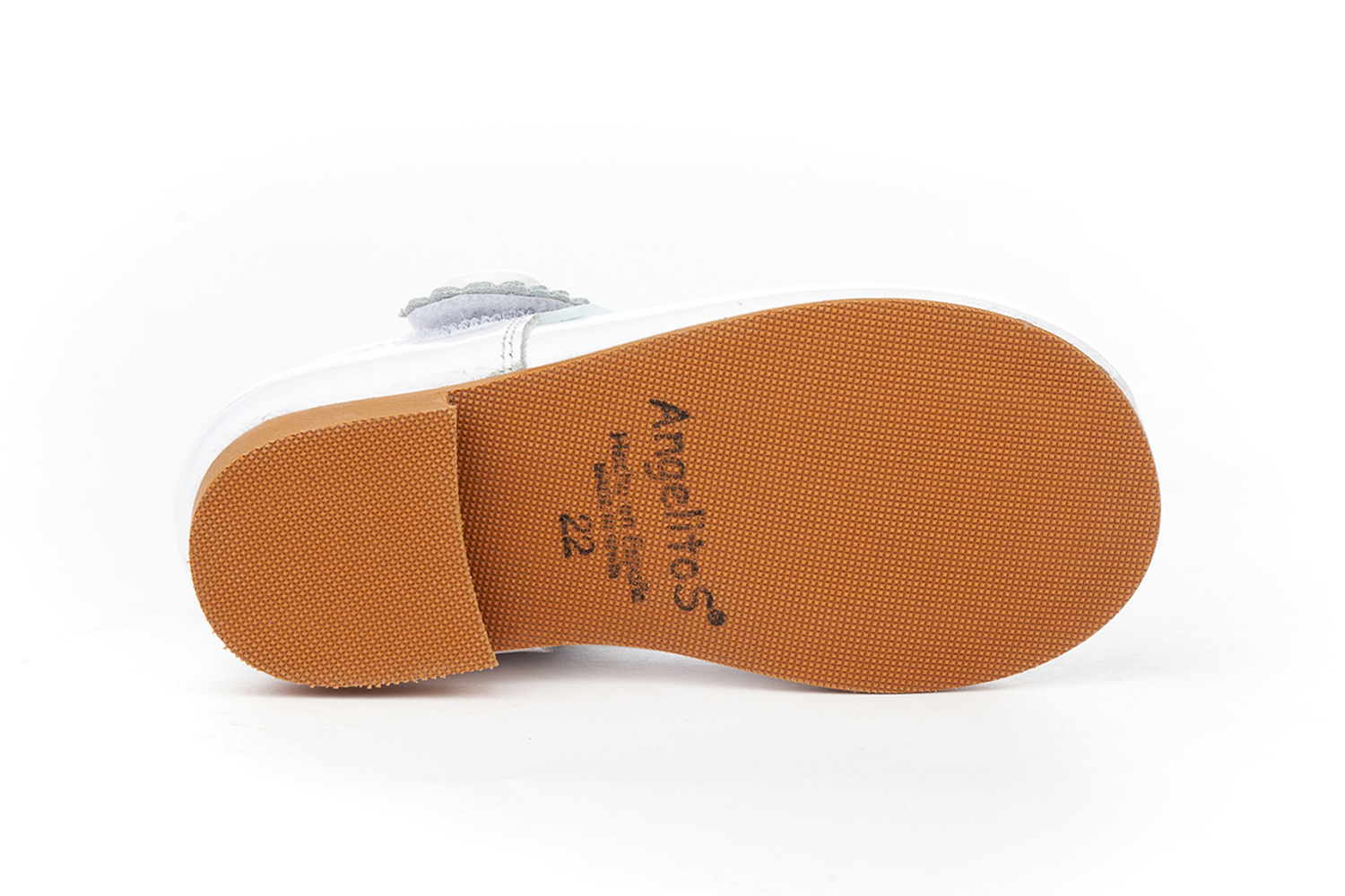 MERCEDITAS  CHAROL CON VELCRO BLANCO