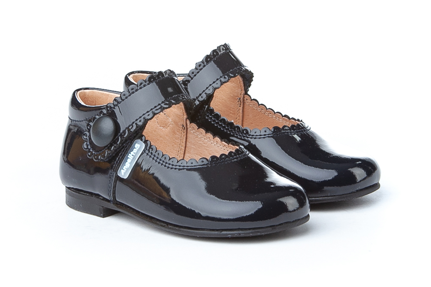 MERCEDITAS  CHAROL CON VELCRO MARINO