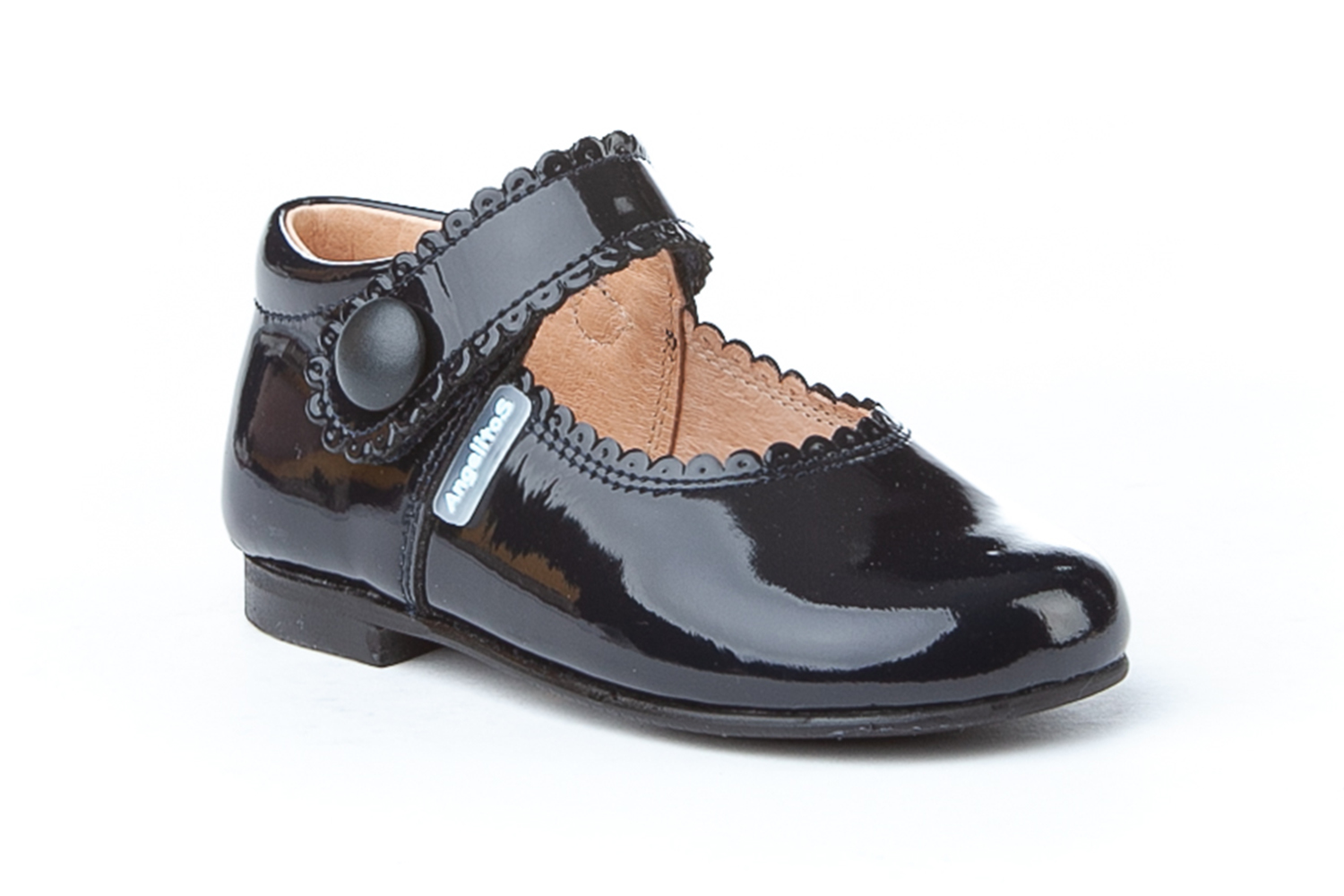 MERCEDITAS  CHAROL CON VELCRO MARINO