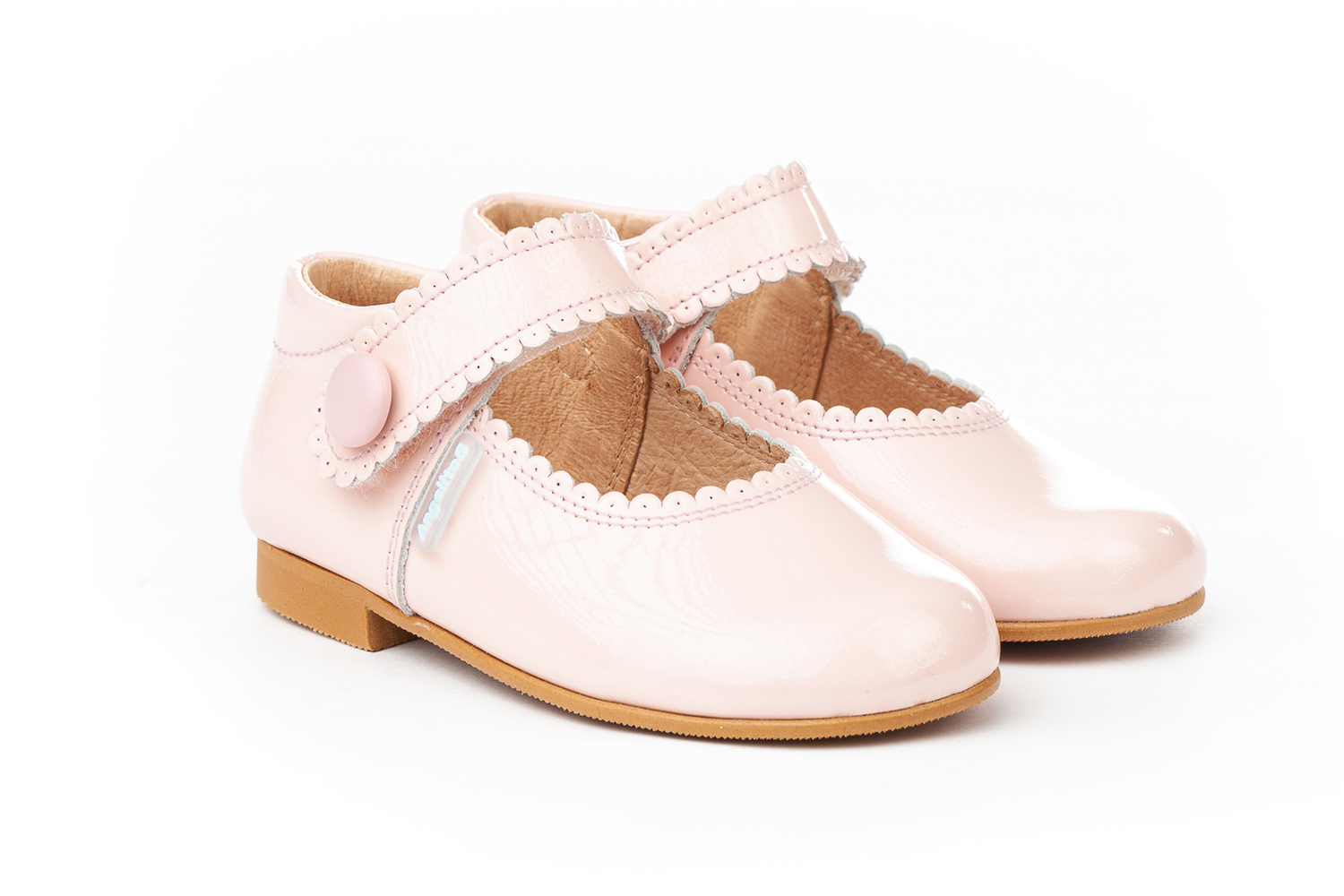MERCEDITAS  CHAROL CON VELCRO ROSA