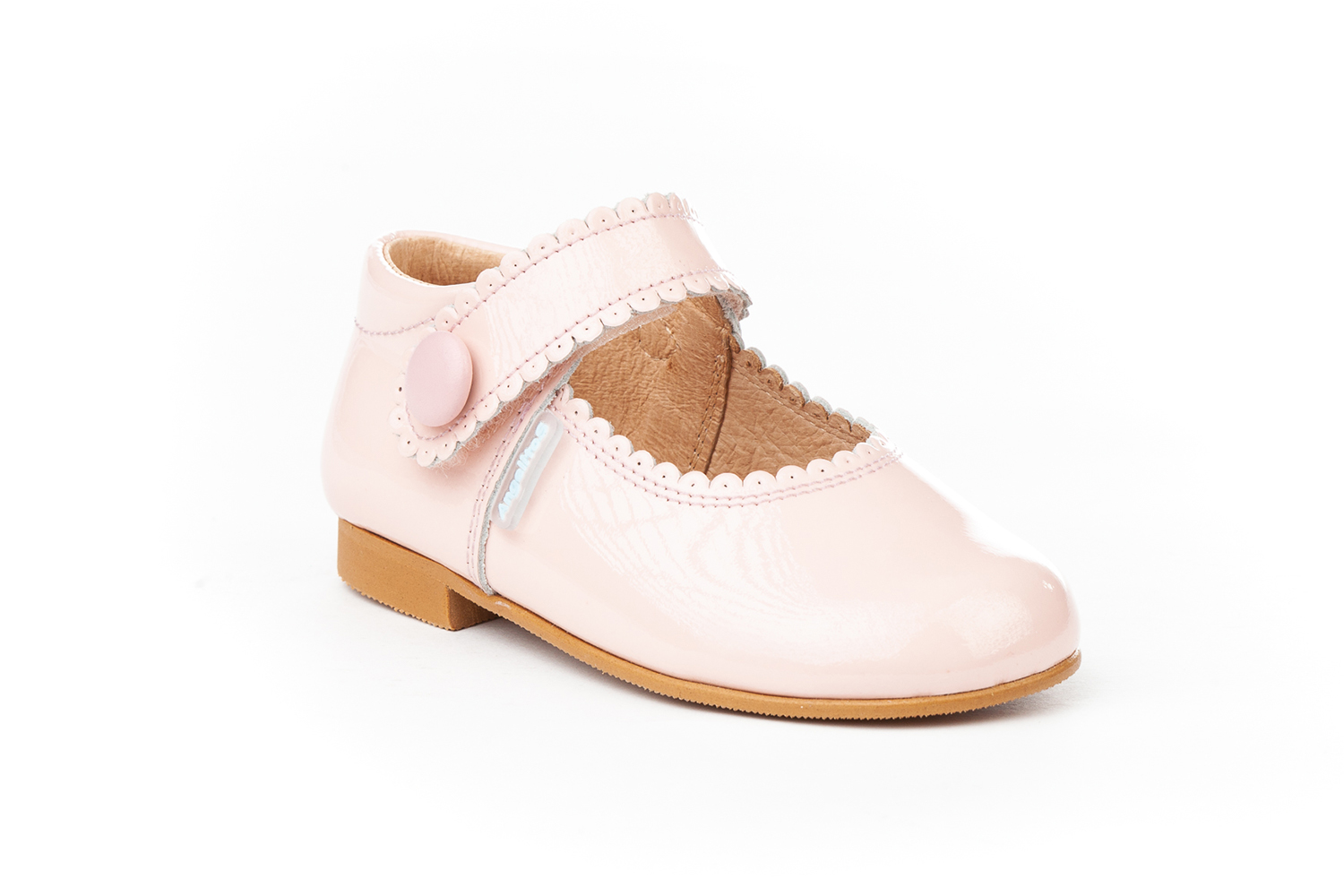 MERCEDITAS  CHAROL CON VELCRO ROSA