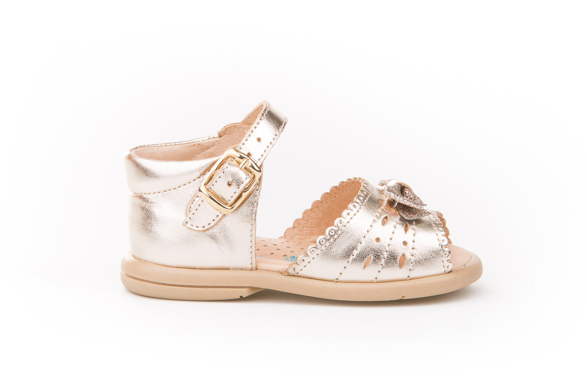 SANDALIA HEBILLA PLATINO