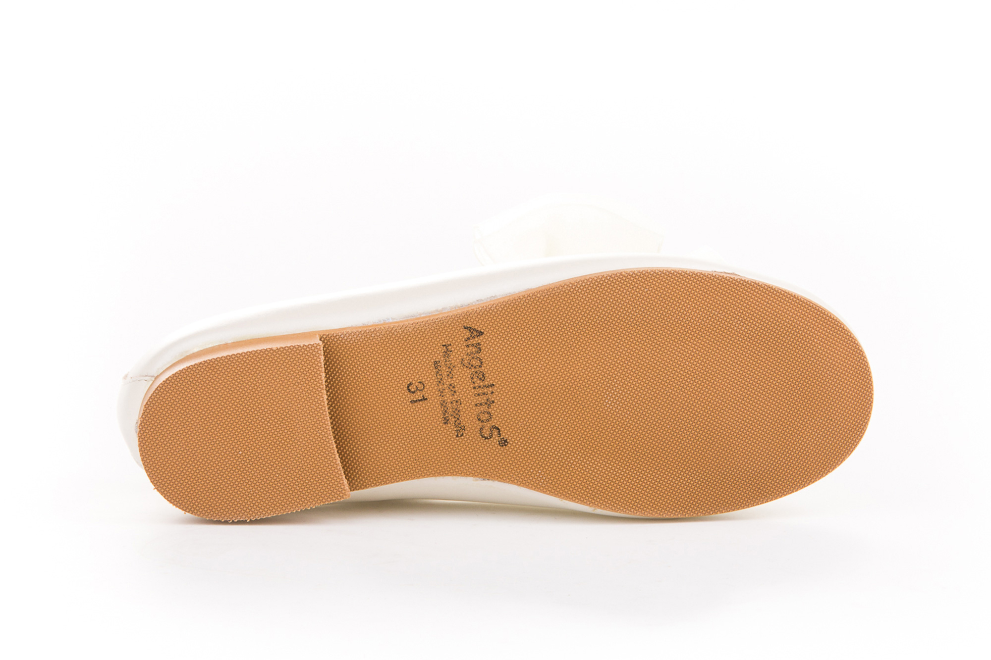 ZAPATO COMUNION NIÑA PIEL FLOR BEIGE