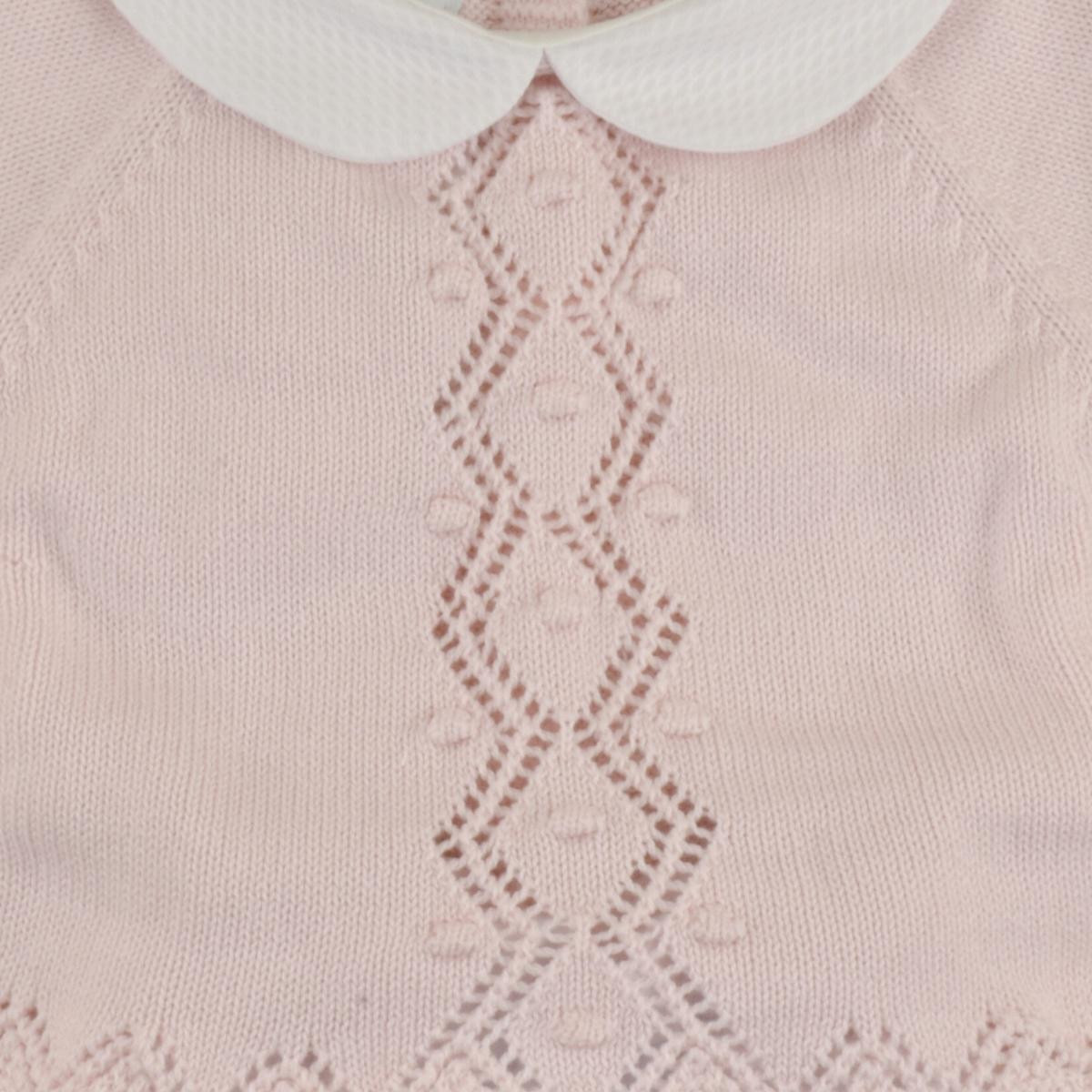 CONJUNTO PUNTO CON CUBREPAÑAL, CAPOTA Y PATUCOS HEBE ROSA