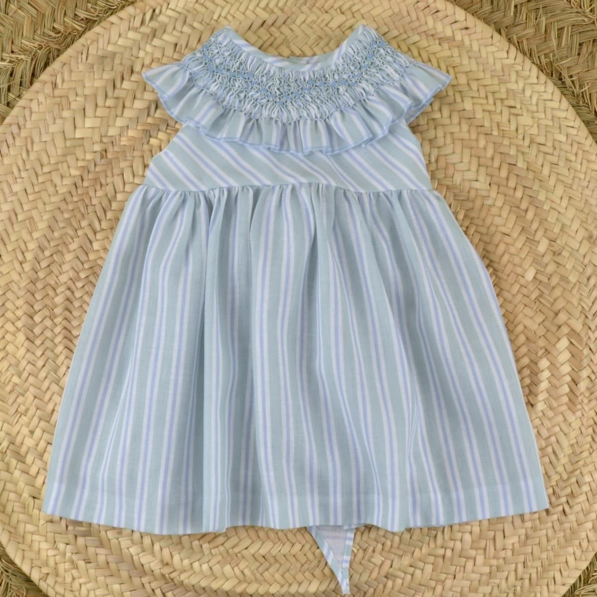 Vestido Verde Agua nido de abeja Raquel Nido de Abeja