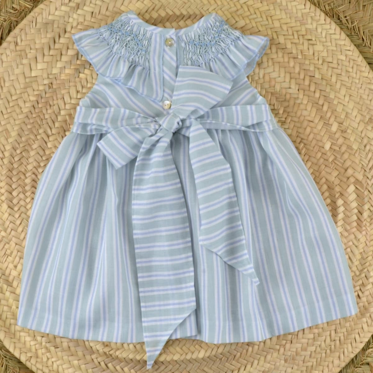 Vestido Verde Agua nido de abeja Raquel Nido de Abeja