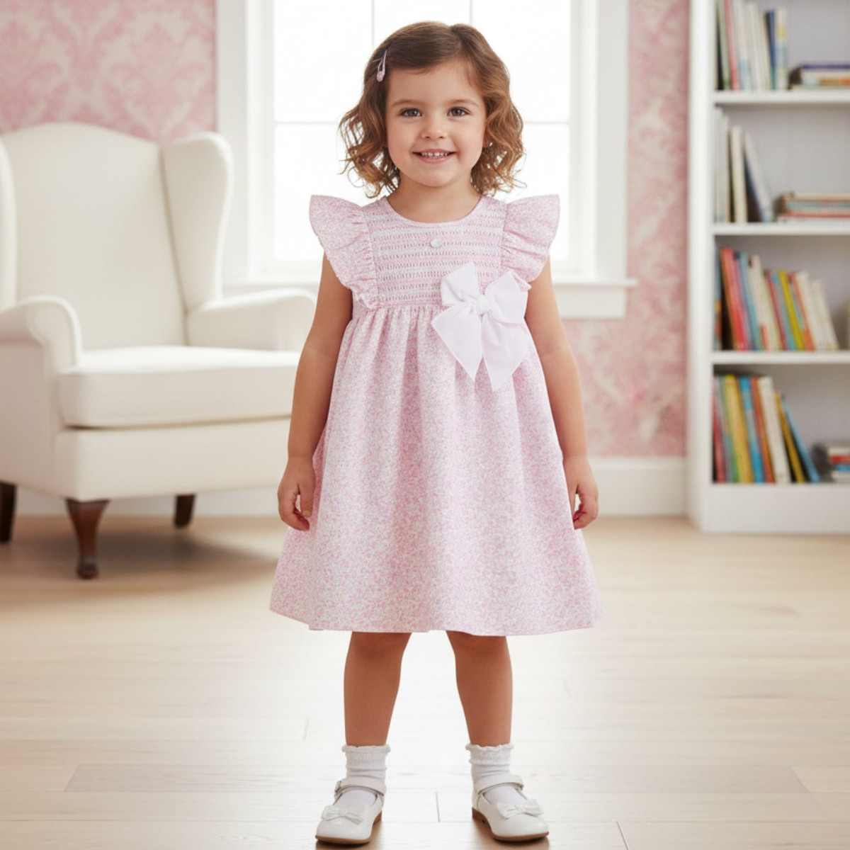 Vestido con lazo Brote de Amor ROSA