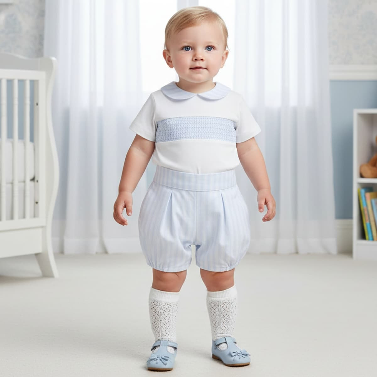 Conjunto Pantalón Cielo de Algodón azul