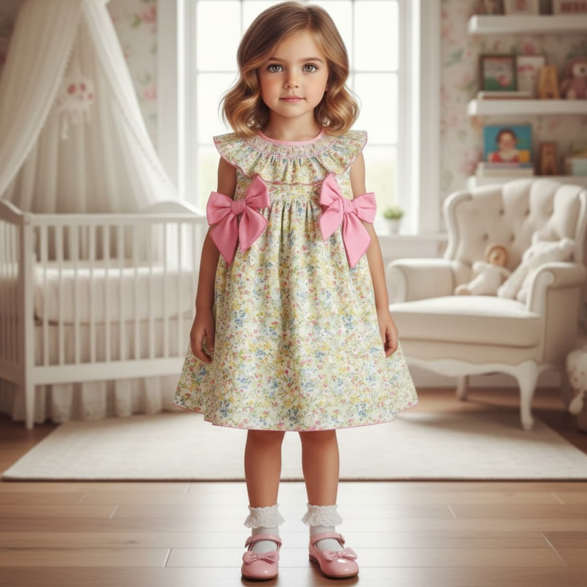 vestido Campo de Sueños rosado