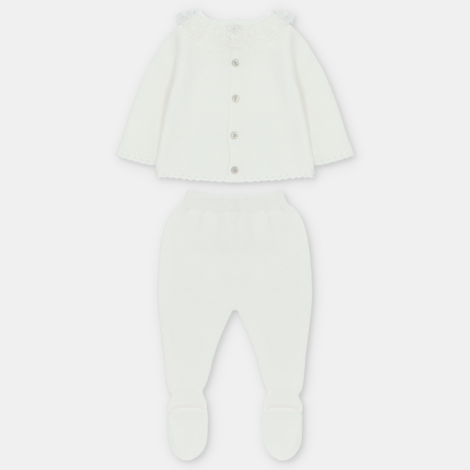 CONJUNTO PUNTO UNISEX VICTORIA BLANCO ROTO