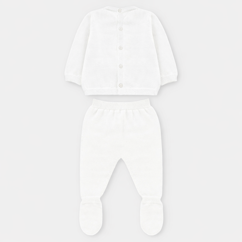 CONJUNTO PUNTO UNISEX OSO MONTREAL BLANCO ROTO