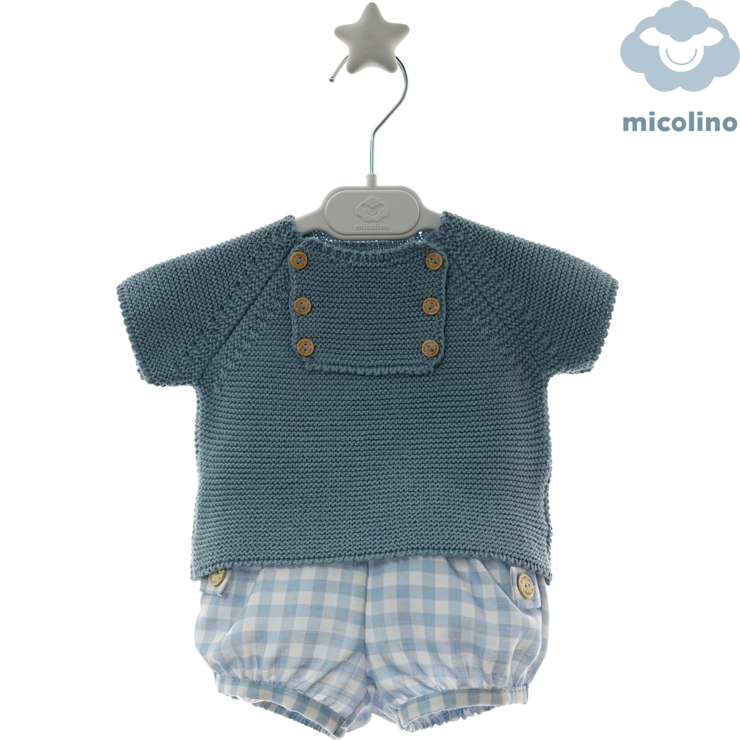 Conjunto Nika Celeste empolvado