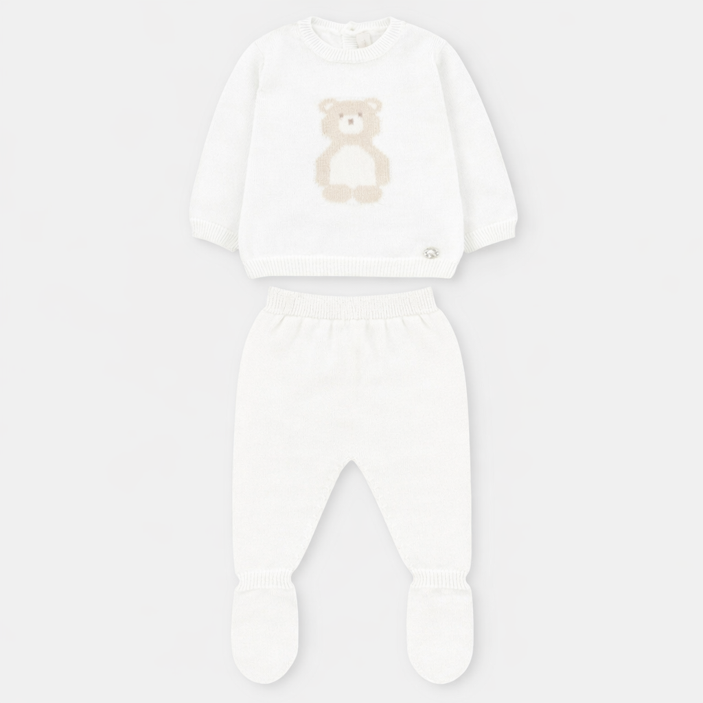 CONJUNTO PUNTO UNISEX OSO MONTREAL BLANCO ROTO