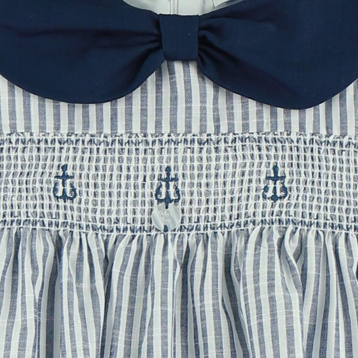 Vestido Infantil Rayitas de Mar Marino