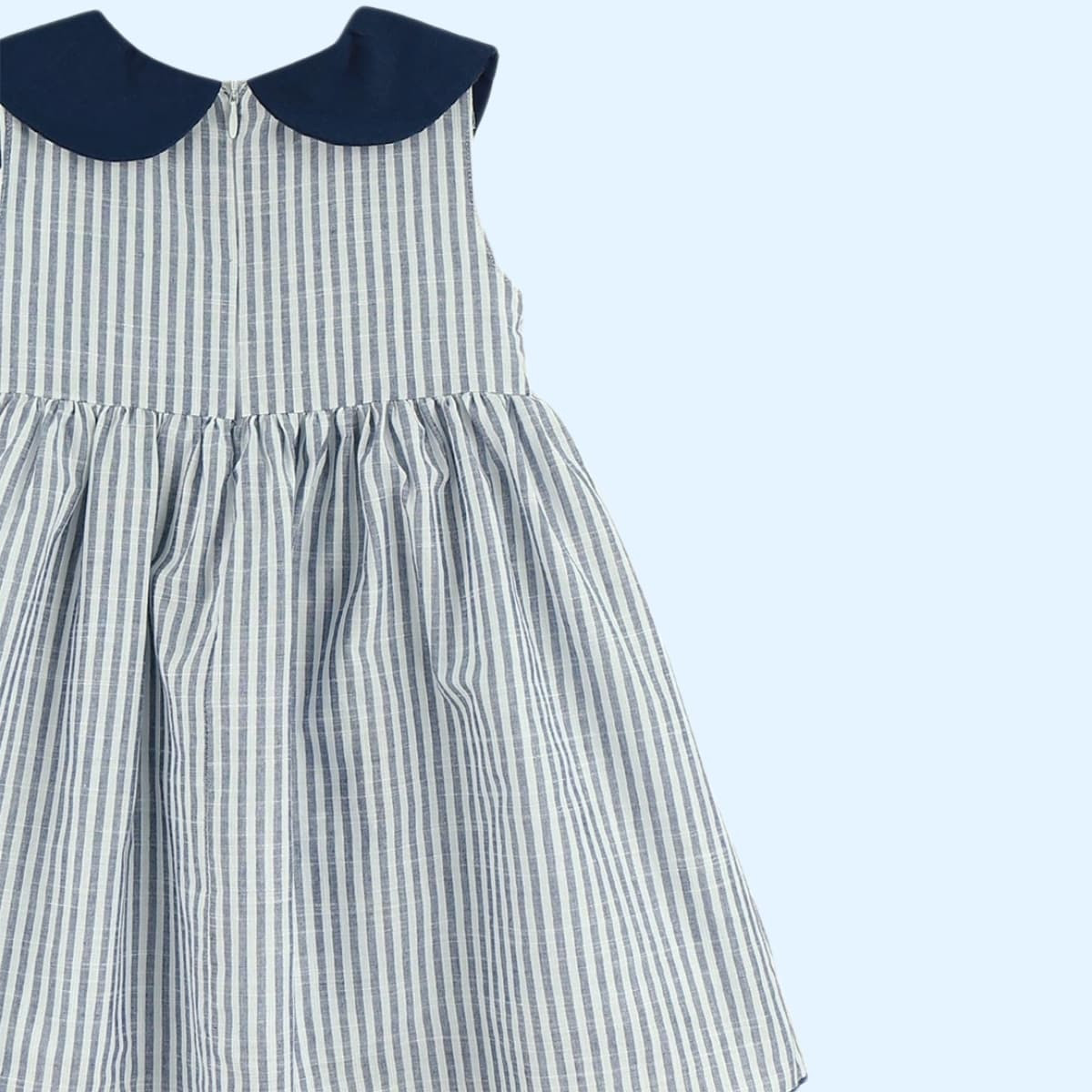 Vestido Infantil Rayitas de Mar Marino
