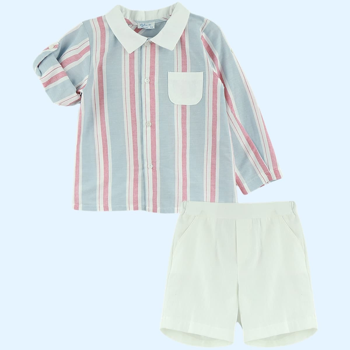 Conjunto Infantil Pantalones Azul en Flor